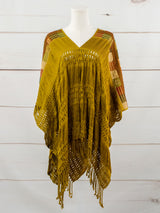 Poncho largo todos deshilados Chiapas