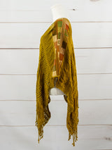 Poncho largo todos deshilados Chiapas