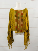 Poncho largo todos deshilados Chiapas