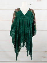 Poncho largo todos deshilados Chiapas