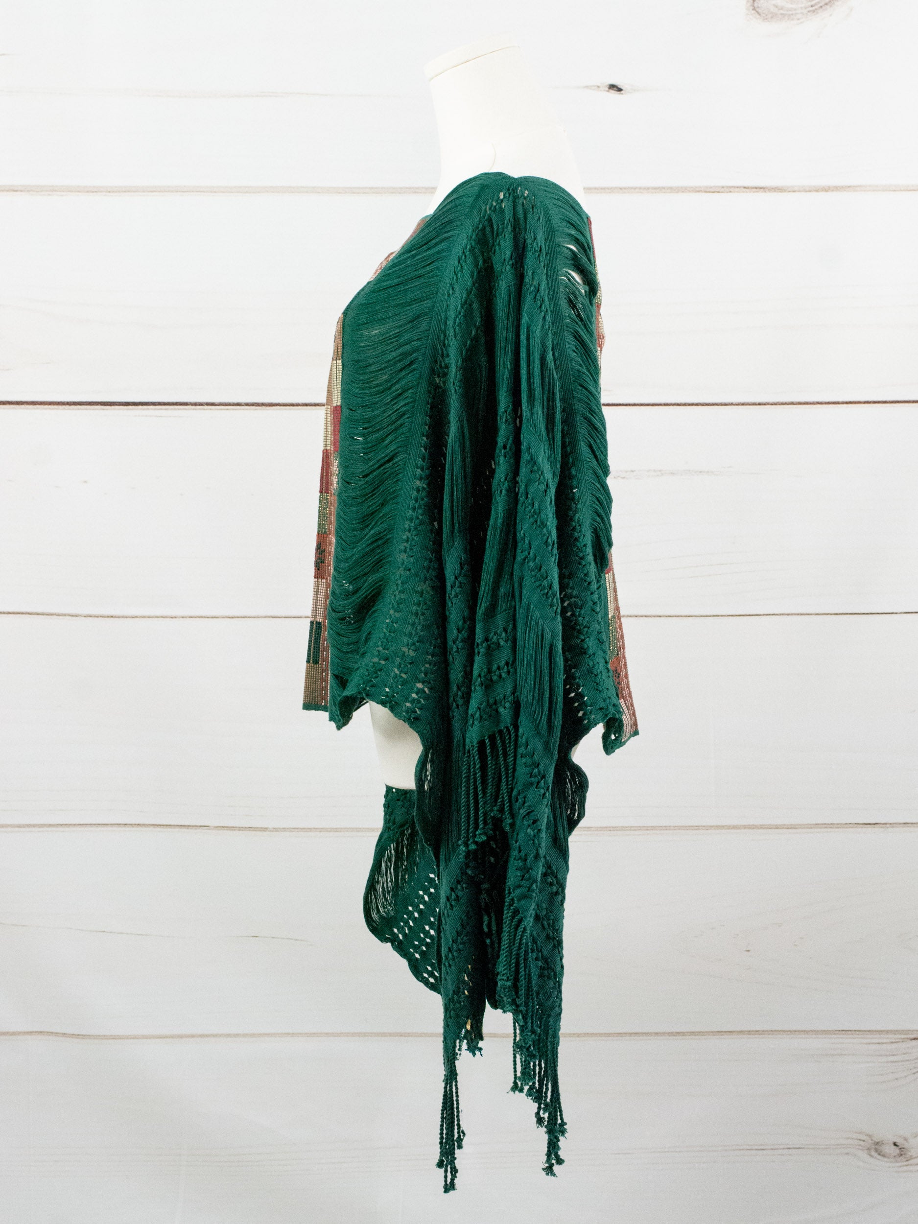 Poncho largo todos deshilados Chiapas