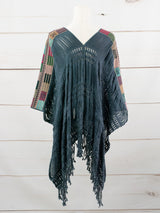 Poncho largo todos deshilados Chiapas