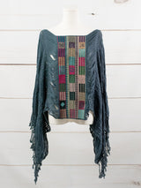 Poncho largo todos deshilados Chiapas