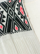 Poncho largo tres líneas deshiladas Chiapas