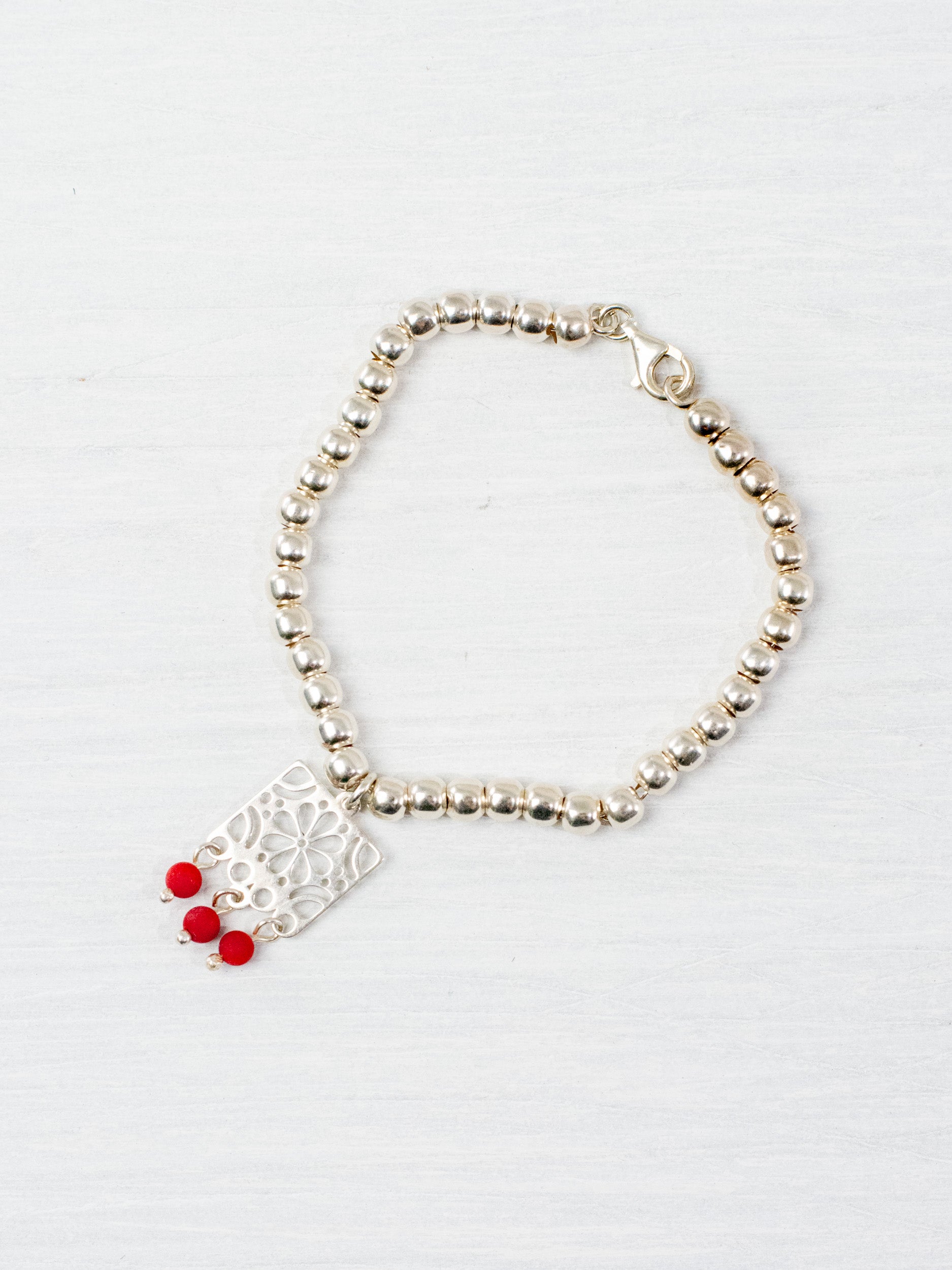 Pulsera papel picado con flor