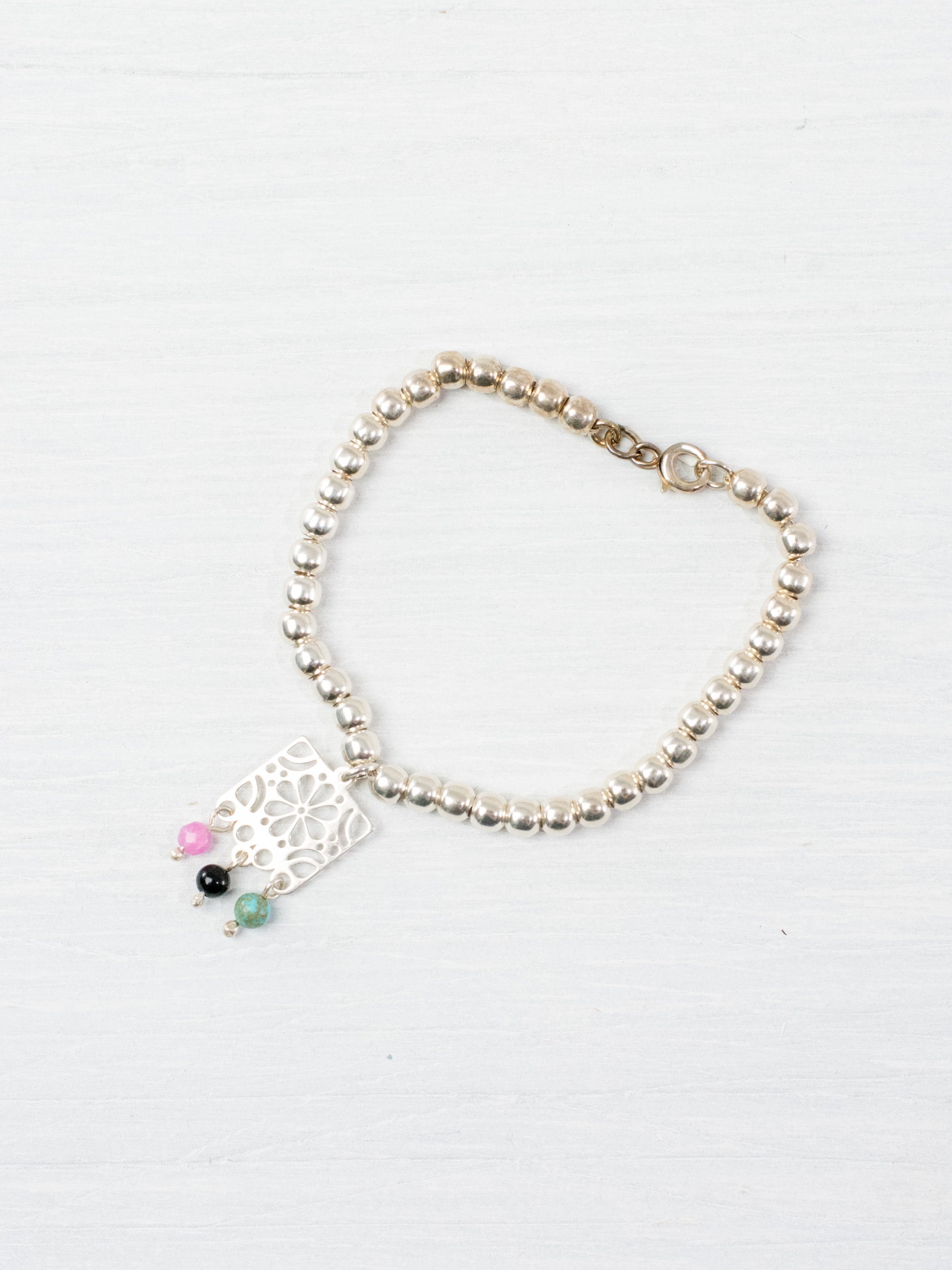 Pulsera papel picado con flor