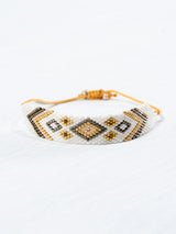 Pulsera Wixárika de chaquira rombo chico