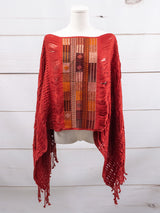 Poncho largo todos deshilados Chiapas