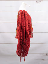 Poncho largo todos deshilados Chiapas