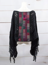 Poncho largo todos deshilados Chiapas