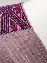 Poncho largo tres líneas deshiladas Chiapas